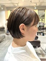 ラボー ノースプラザ店(LA'BO)&nbsp;【LA'BO三浦】丸みボブショート×ブリーチなしベージュ