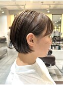 【LA'BO三浦】丸みボブショート×ブリーチなしベージュ