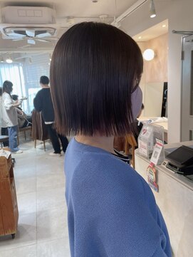 キャンバス バイ ネオリーブ 横浜西口(Canvas by neo.) 切りっぱなしボブ ぷつっとボブ グレージュ sn