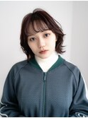 シンプルボブ×ウェーブ