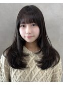 ★10代20代30代美髪ナチュラルレイヤー/オリーブベージュ