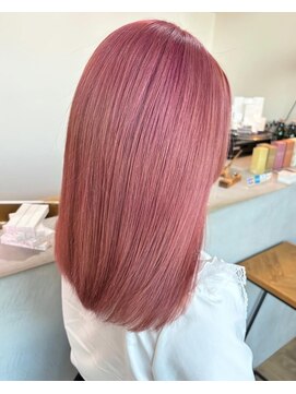 アーブル ヘアーアンドメイク(ARBRE) ピンクブリーチダブルカラーミディアム髪質改善トリートメント