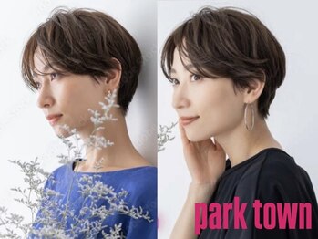 パークタウン(PARK TOWN)の写真/ロングからのばっさりカットも、さりげないイメチェンも◎再現性高いレディースショートはお任せください◇
