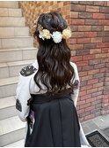 卒業式　ゆるふわハーフアップ　ヘアセット　袴着付け　横浜★