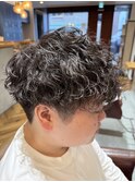 波巻きパーマ