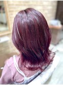 ローレイヤーカット×チェリーレッド