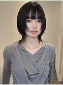 黒髪×ハッシュボブ