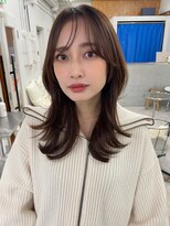 ハニーシブヤ(HONEY shibuya)&nbsp;大人可愛いレイヤーカット/くびれヘア/韓国/ココアブラウン2