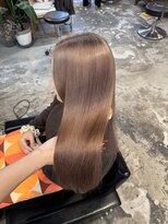 チャプター 問屋町(chapter)&nbsp;ケアブリーチミルクティーベージュカラーレイヤーカット韓国ヘア