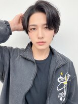 アース 市ヶ谷店(HAIR&MAKE EARTH)&nbsp;無造作メンズセンターパート毛流れパーマでラフな色気◎