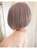 カット＋ダブルカラー（ブリーチ1回＋カラー）＋1STEP艶TR付き
