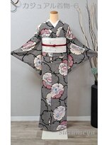 きものサロン すずめ屋&nbsp;レンタル番号　カジュアル着物-6　鹿の子雪輪