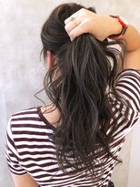 ムウ 難波(MOU)&nbsp;外国人風ジェンダーレスブルージュヴェールウェーブハイライト