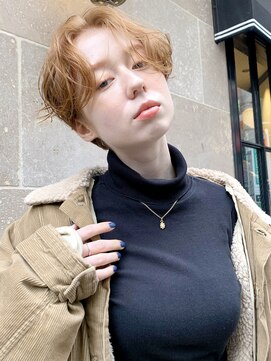 アイティー バイ アルバム 浦和店(IT by ALBUM) ニュアンスショート_オリーブカラーセミウェットウェーブ_67225