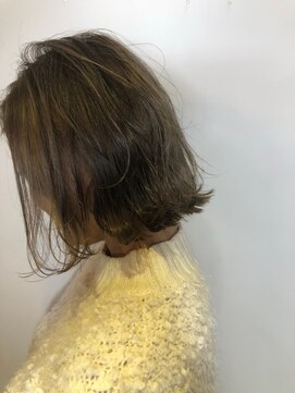 フロート 小阪店(float) ショコラブラウン_マロンベージュ Aラインボブ かきあげ