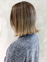 アイティー バイ アルバム 中野店(IT by ALBUM)&nbsp;ハイライトグラデーションボブ_ピンクベージュ_ba310061