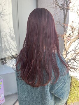 エム インターナショナル 春日部本店(EMU international) 濃いめピンクのゆるふわロング