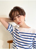 ショートパーマ/ハンサムショート/ベージュカラー