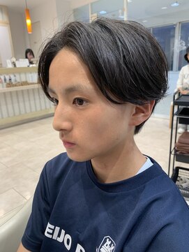 アッシュ 仙川店(Ash) センターパートニュアンスパーマツーブロック前下がりメンズヘア