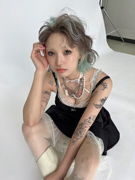 ペレ 梅田(PELE) 前髪/アンブレラカラー/こなれミディ/イメチェン/ウェーブパーマ