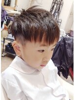 ランプヘアー(LAMP HAIR)&nbsp;ナチュラル束感ショート爽やかツーブロックキッズマッシュ