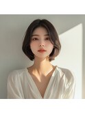大人な丸みボブ