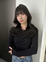 ユーフォリア 渋谷グランデ(Euphoria SHIBUYA GRANDE)&nbsp;ダークグレー　ラベンダーグレー　暗髪　ぱっつん前髪