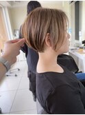 ショートカット×ひし形ショートボブ×前髪あり30代40代50代