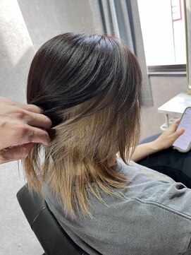 ロックス ヘアー ギャラリー(Rocks hair gallery) 【インナーカラー × ミルクティーベージュ】