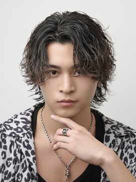 アイトーキョー 福岡(AI TOKYO) グランジサーフ/サーフカール/フェザーパーマ/ブルーブラック