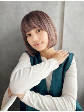 ラピス 銀座 blue店(Lapis) 《30代～大人透明感》白髪ぼかしハイライト＋艶カラー