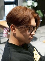 メッツ 原宿(METS) MEN'S/ブラウンカラー×センターパート/テーパーフェード