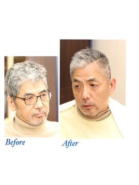 ヨシザワインク ハコザキ 水天宮前 日本橋人形町(YOSHIZAWA Inc.HAKOZAKI) ビジネス対応!刈り上げソフトモヒカンボウズベリーショートヘア