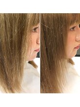 L'ami独自(１)『 髪質改善・ダメージケアカット 』 - カットだけで傷みを70％なくす秘密 -