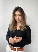 大人可愛いロングヘアルグラデーション外国人風カラーブリーチ