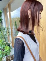 ゴカン(Gokan)&nbsp;ぷつんとボブにオレンジカラー/Gokan