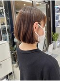 大人可愛い内巻きボブ前髪カット艶トリートメント