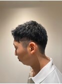 MEN'SHAIR マッシュパーマ アッシュブラック
