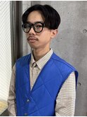 前下がりセンターパート*