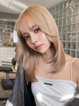 サンクプロジェクト(cinq PROJECT) ダメージレスなブリーチカラーで作るミルクティーベージュカラー