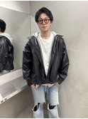 今流行りの無造作パーマ刈り上げスパイキーショートスタイル