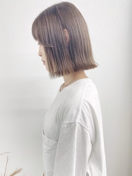 シー 仙台(shii..) 《shii..》#ラテベージュ#透明感カラー#外ハネボブ