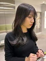 スノッブサンク(Snob ciNQ)&nbsp;くびれレイヤー/グレージュカラー/シースルーバング/20代