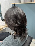 ミディアムウルフ×デジタルパーマ