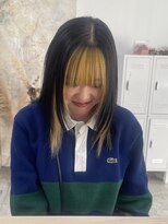 カシェル(cashel kishaba)&nbsp;レイヤーカット×イエローインナーカラー