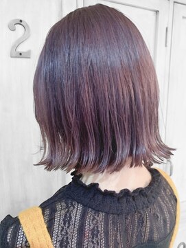 リープス(LEAPS) フレンチボブ、パープルカラー、ショートボブ外ハネバイオレット