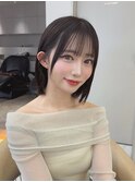ミニウルフレイヤーカット顔周り前髪韓国ミディアムロング/池袋