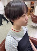 マッシュショート×ラベンダーブラウン