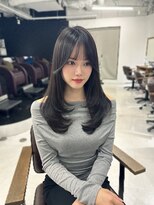 ハピネス 梅田茶屋町店(HAPPINESS)&nbsp;韓国ヘア/レイヤー/顔周りカット/ブリーチなし/グレージュ