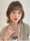 オリーブベージュ大人かわいいベージュインナーカラー20代30代
